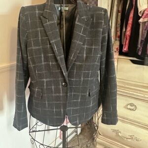 She + Sky Dark Gray Plaid Blazer